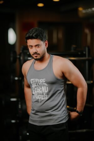 FITHOU Premium Performance Gym Vest – White Edition