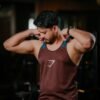 FITHOU Dual-Panel Mesh Performance Tank Top