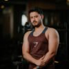 FITHOU Dual-Panel Mesh Performance Tank Top