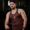 FITHOU Dual-Panel Mesh Performance Tank Top