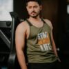 FITHOU Gym Is My Life Racerback Tank Top – Olive Edition