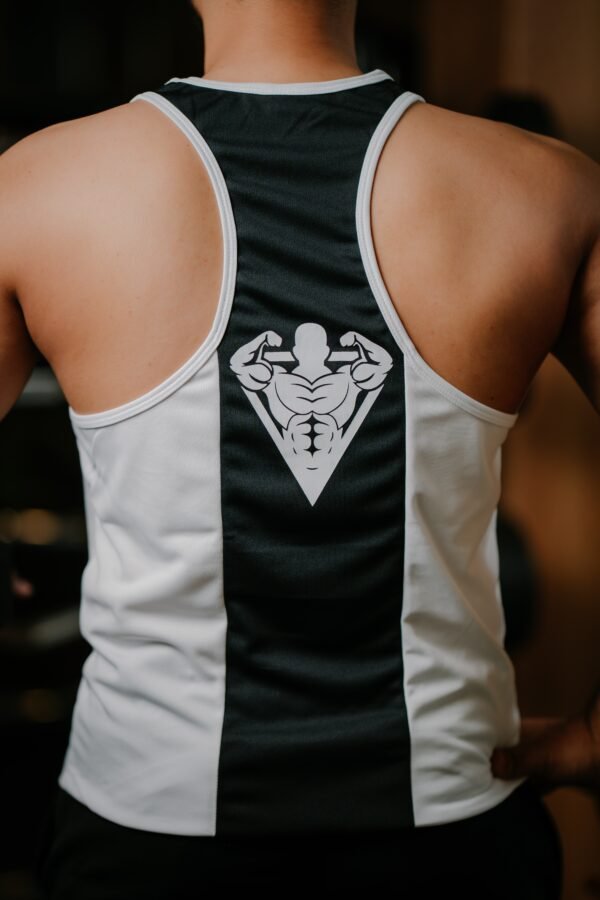 FITHOU Fitness First Priority Tank Top – White and Black Edition FITHOU Fitness First Priority Tank Top – White and Black Edition