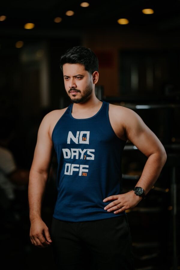FITHOU No Days Off Performance Tank Top – Navy Blue Edition