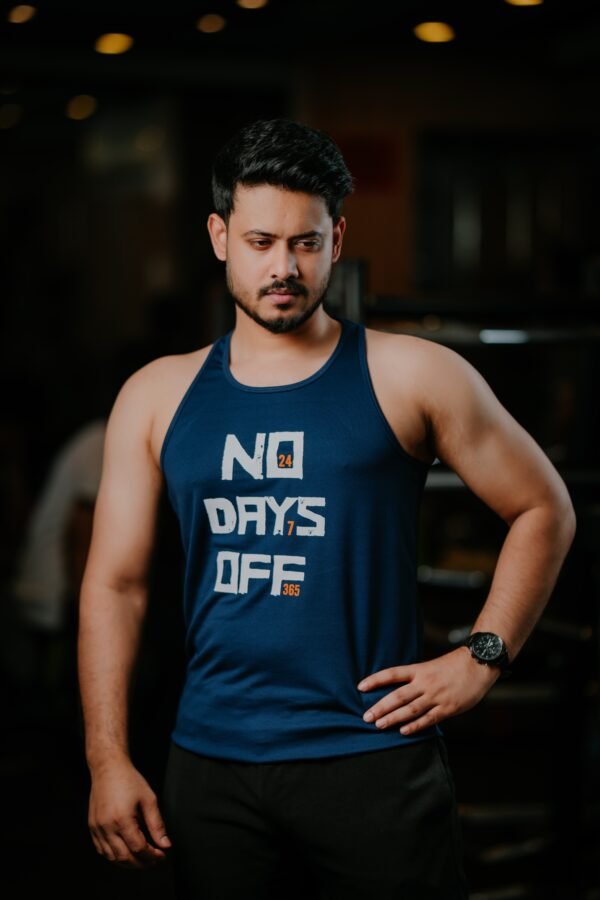 FITHOU No Days Off Performance Tank Top – Navy Blue Edition